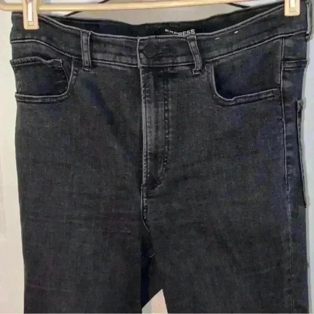 Express black/gray super high rise ankle legging jeans - Picture 3 of 3